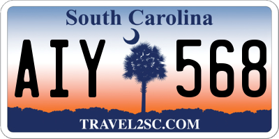 SC license plate AIY568