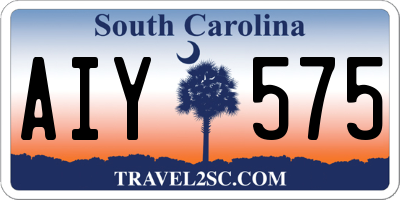 SC license plate AIY575