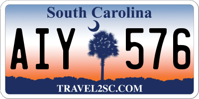 SC license plate AIY576