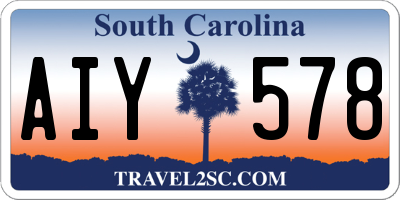 SC license plate AIY578