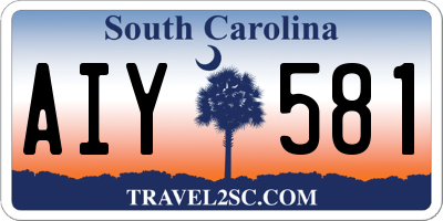 SC license plate AIY581