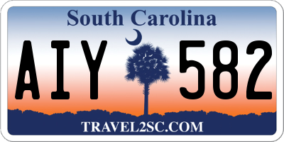 SC license plate AIY582