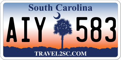 SC license plate AIY583