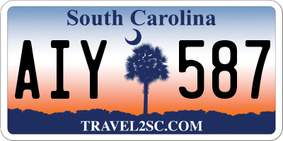 SC license plate AIY587