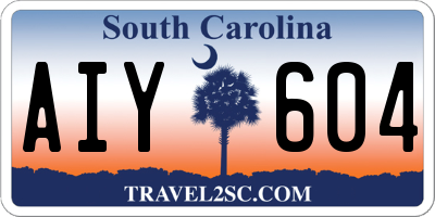 SC license plate AIY604