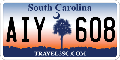 SC license plate AIY608