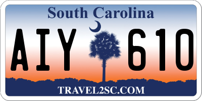 SC license plate AIY610