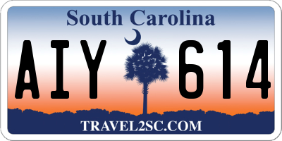 SC license plate AIY614