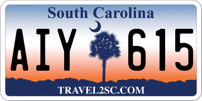 SC license plate AIY615