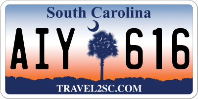 SC license plate AIY616