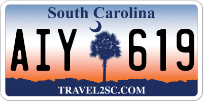 SC license plate AIY619