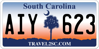 SC license plate AIY623