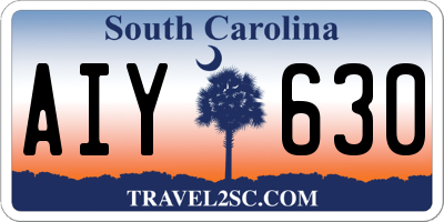 SC license plate AIY630