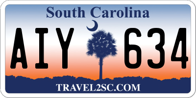 SC license plate AIY634