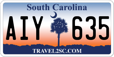 SC license plate AIY635