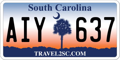 SC license plate AIY637