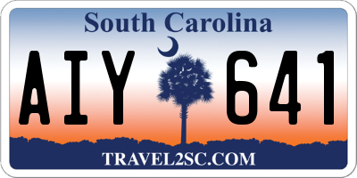 SC license plate AIY641