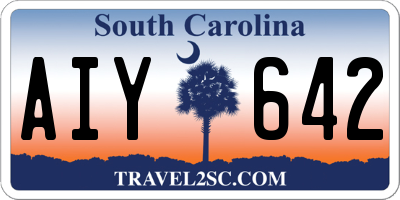 SC license plate AIY642