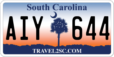 SC license plate AIY644