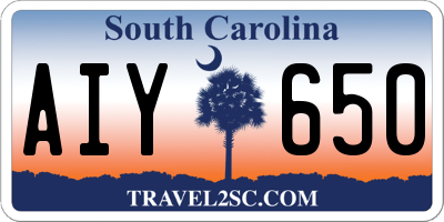 SC license plate AIY650