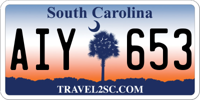 SC license plate AIY653