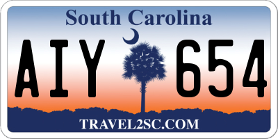 SC license plate AIY654