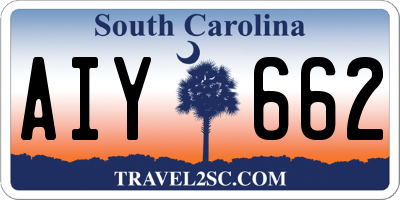 SC license plate AIY662