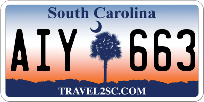SC license plate AIY663
