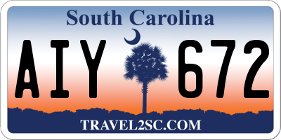 SC license plate AIY672