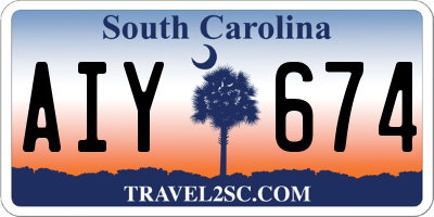 SC license plate AIY674
