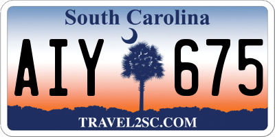 SC license plate AIY675