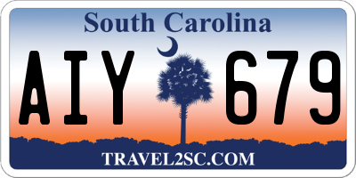SC license plate AIY679