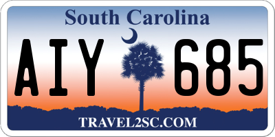 SC license plate AIY685