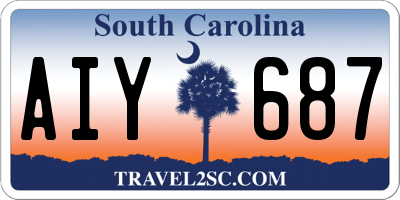SC license plate AIY687
