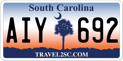 SC license plate AIY692