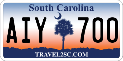 SC license plate AIY700