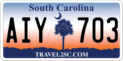 SC license plate AIY703