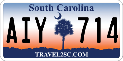 SC license plate AIY714