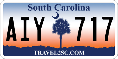 SC license plate AIY717