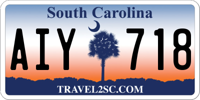 SC license plate AIY718