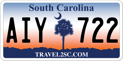SC license plate AIY722