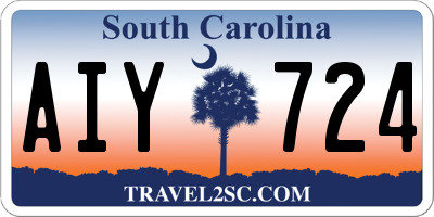 SC license plate AIY724