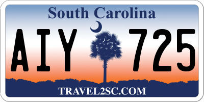 SC license plate AIY725