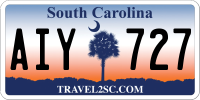 SC license plate AIY727