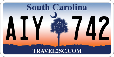 SC license plate AIY742