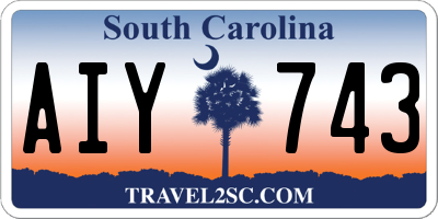 SC license plate AIY743