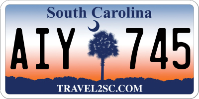 SC license plate AIY745