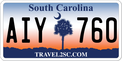 SC license plate AIY760