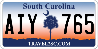 SC license plate AIY765