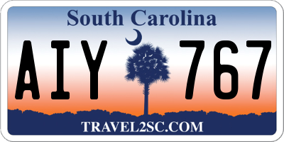 SC license plate AIY767